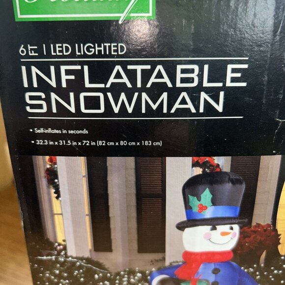 Living Solutions Holiday 6’ Airblown Inflatable Snowman Yard Decor LED Lights - Picture 5 of 6